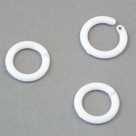 Binding rings 14 mm, plastic white 