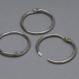 Binding rings 25 mm, nickel-plated 