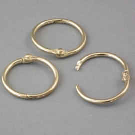 Binding rings 25 mm, brass-plated 