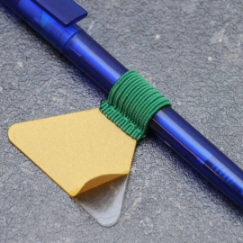 Pen Loop holder, adhesive, green 