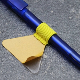 Pen Loop holder, adhesive, yellow 