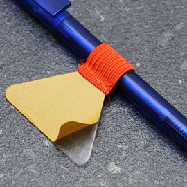 Pen Loop holder, adhesive, orange 