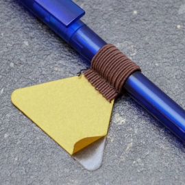 Pen Loop holder, adhesive, brown 