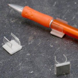 Pen holders, 12 x 15 mm, magnetic, transparent 