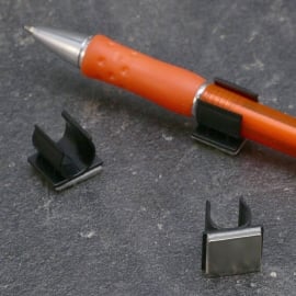 Pen holders, 12 x 15 mm, magnetic, black 