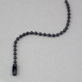 Ball chains 200 mm, 2.4 mm ball diameter, black 
