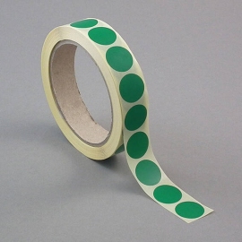 Coloured adhesive discs, dark green | 13 mm