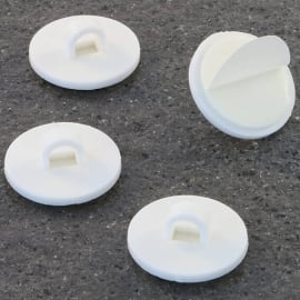 Ceiling hooks, self-adhesive 20 mm (round) | white