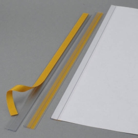 Slide binders 1,000 mm, transparent, self-adhesive, 1 mm 