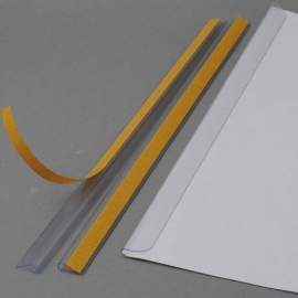 Slide binders A4, transparent, self-adhesive, 3-4 mm 