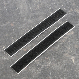 Hook and loop fasteners parts, self-adhesive, hook and loop (pairwise) 20 x 150 mm | black