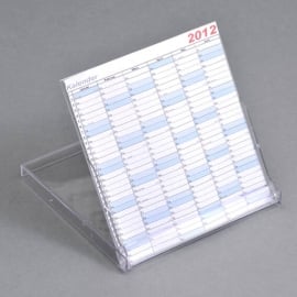 Calendar boxes, disc-format, 96 x 98 x 9 mm, transparent 