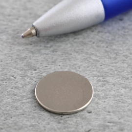Magnetic discs neodymium, 15 mm x 1 mm, N35 