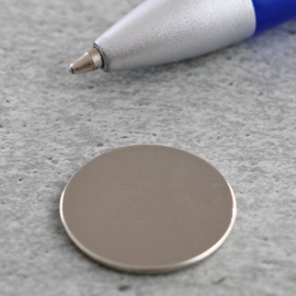 Disc magnets neodymium, 20 mm x 1,5 mm, N35 