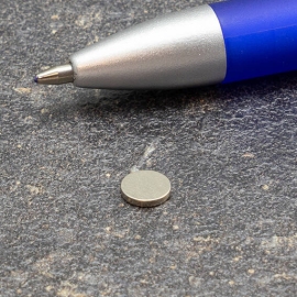 Disc magnets neodymium, 6 mm x 1 mm, N45 