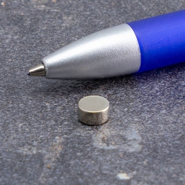 Disc magnets neodymium, 6 mm x 3 mm, N45 