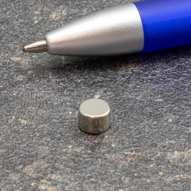 Disc magnets neodymium, 6 mm x 4 mm, N45 
