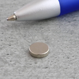 Disc magnets neodymium, 8 mm x 2 mm, N35 
