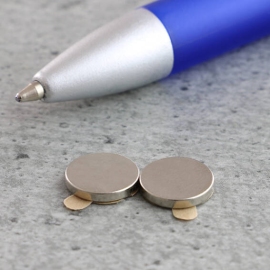 Disc magnets neodymium, self-adhesive, 9.5 mm x 1.5 mm, N35 