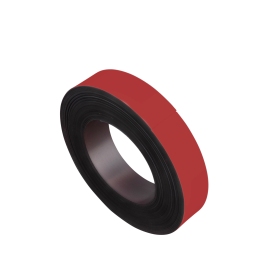 Coloured magnetic tape, anisotropic (roll with 10 m) 30 mm | red