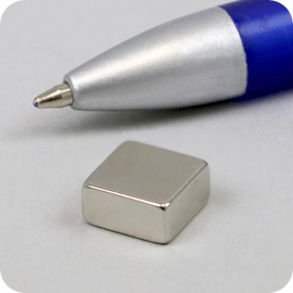 Block magnets neodymium, nickel-plated 10 x 10 mm | 5 mm