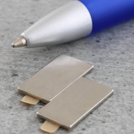 Block magnets neodymium, self-adhesive, nickel-plated 20 x 10 mm | 1 mm