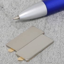 Block magnets neodymium, self-adhesive, nickel-plated 25 x 10 mm | 1.5 mm