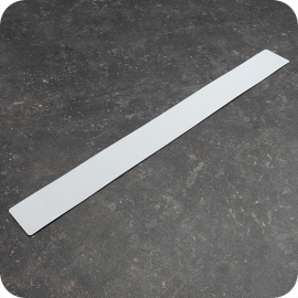 Steel tape strip with PE foam, self-adhesive, 50 x 500 mm, steel, white 