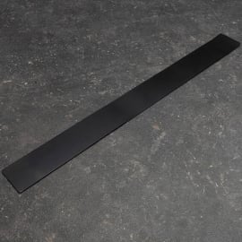 Steel tape strip with PE foam, self-adhesive, 50 x 500 mm, steel, black 