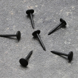 Patternbook nails, 25 mm, flat head, black painted 