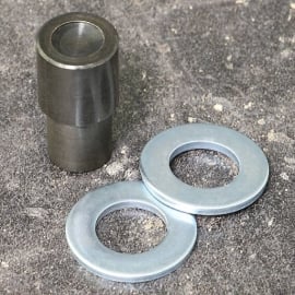 Rivet setting tool, lower die, for double tubular rivet-lower parts with 9 mm head diameter 