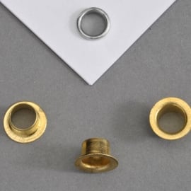 Eyelets (no. 270), brass-plated 