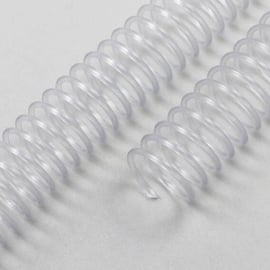 Plastic coils, A4, pitch 4:1 14 mm | transparent