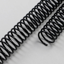 Plastic coils, A4, pitch 4:1 25 mm | black
