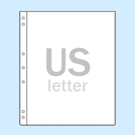 Sheet protectors US-Letter size, soft-PVC 140 micron 