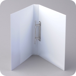 Ring binders, white, with outside and inside pockets, 2 D-ring mechanism  | 40 mm
