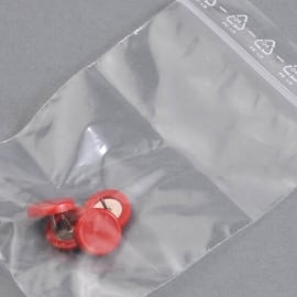 Poster pins, ø = 15 mm, red, 4 pieces in zip lock bag (1 Bag) 