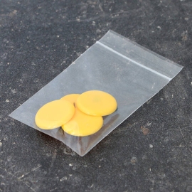 Poster pins, ø = 30 mm, yellow, 4 pieces in zip lock bag (1 Bag) 