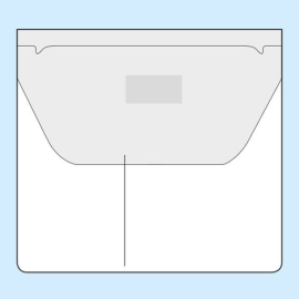 Rectangular pockets, 109 x 100 mm with flap, 2 pockets, with filling level 