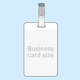 ID pockets for credit cards, portrait, with ID lever clips 