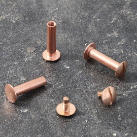 Binding screws, copper-plated 15 mm