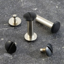 Binding screws, black painted 20 mm
