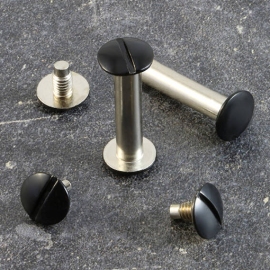 Binding screws, black painted 25 mm