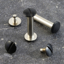 Binding screws, black painted 30 mm