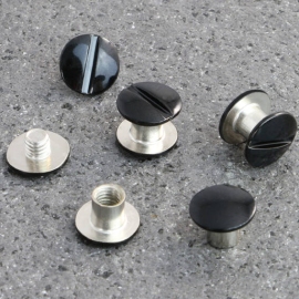 Binding screws, black painted 6 mm