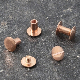 Binding screws, copper-plated 7 mm