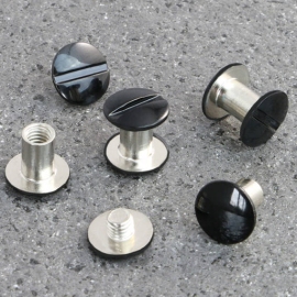 Binding screws, black painted 8 mm