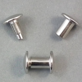Binding screws with hammertop, nickel-plated 