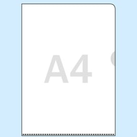 L-Folders for A4, with handle punching, PP foil 150 micron, transparent 