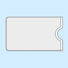 Credit card holders, 59 x 88 mm, frosted-transparent 